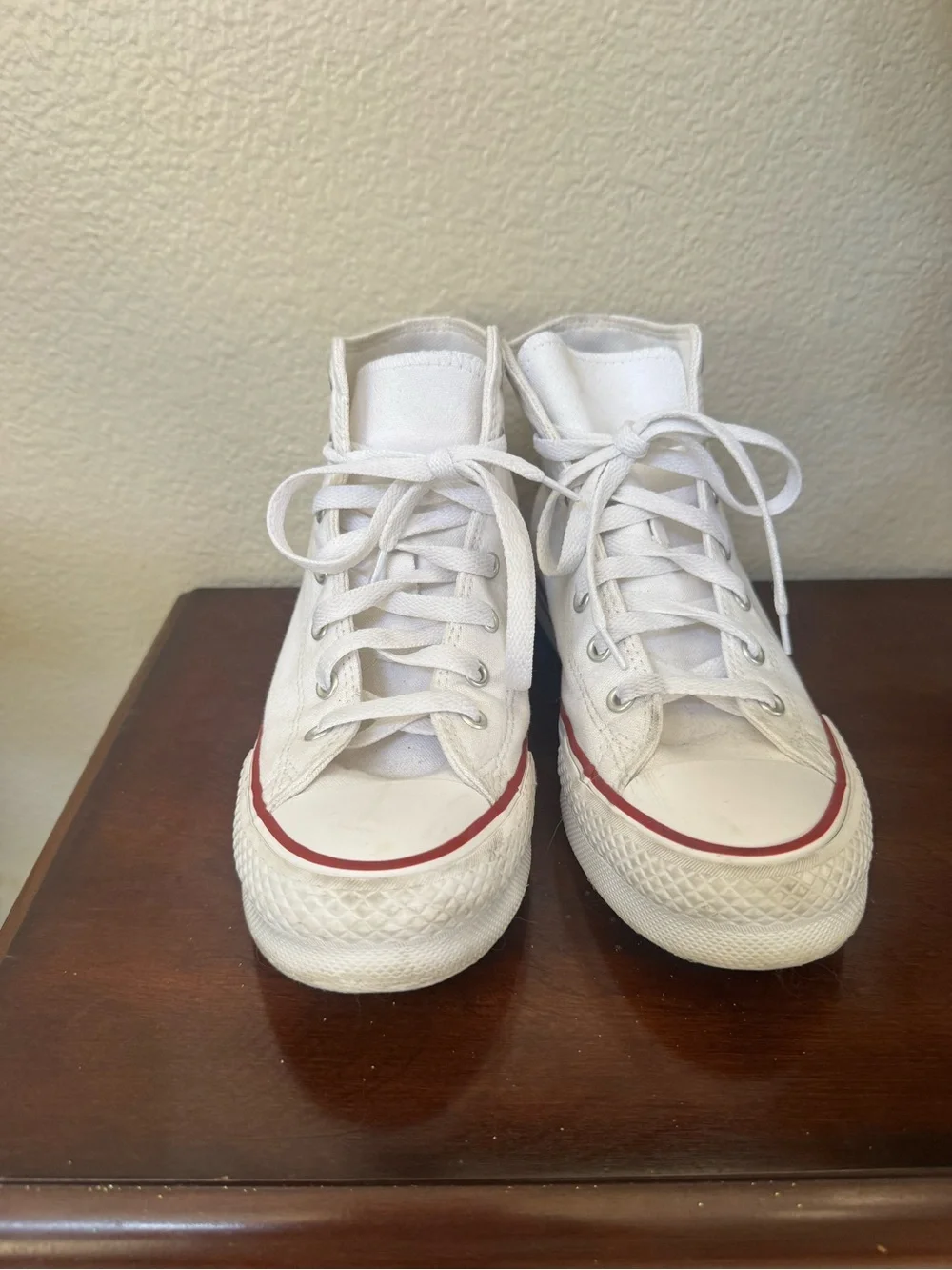 Youth Converse White High-Top Sneakers - youth 5.5